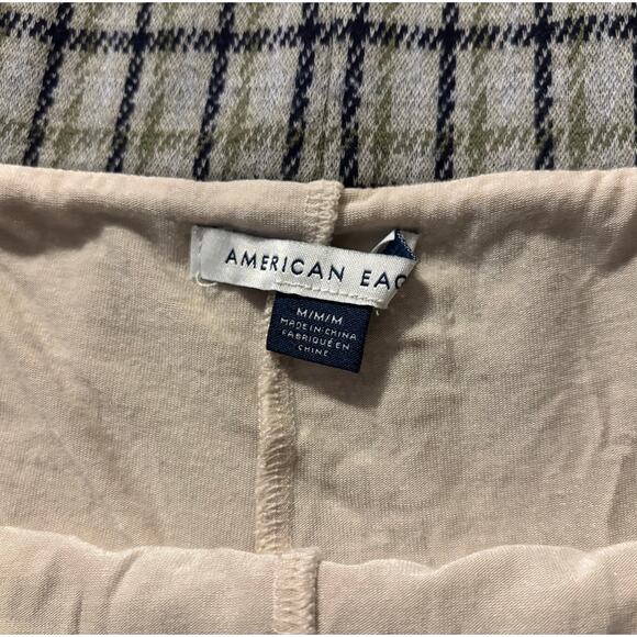 American Eagle Women's Medium Mini Skort Pleated Plaid Skirt with Shorts Pull On - Picture 5 of 8